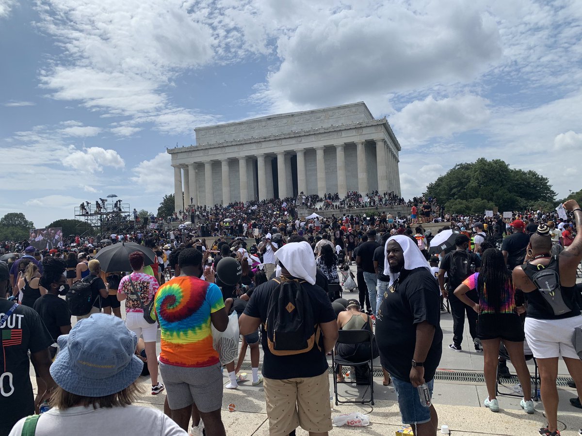 A look at the crowd today at the #MarchOnWashington Tens of thousands of people continuing the fight for racial justice @NBCPhiladelphia