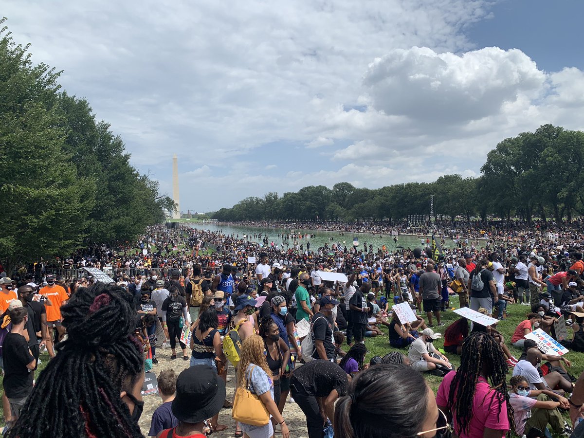 A look at the crowd today at the #MarchOnWashington Tens of thousands of people continuing the fight for racial justice @NBCPhiladelphia