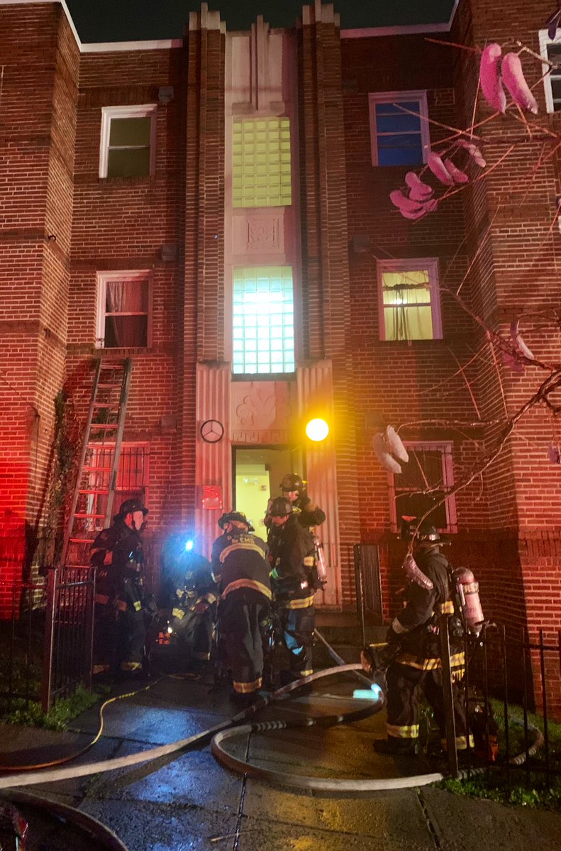 Working Fire 1800 block 28th Pl. SE. Fire involved basement apartment in occupied 3 story apartment building. Fire extinguished by DC firefighters. 1 resident assisted from building & others sheltered in place. 2 evaluated by EMS &amp; declined further treatment. 2 displaced