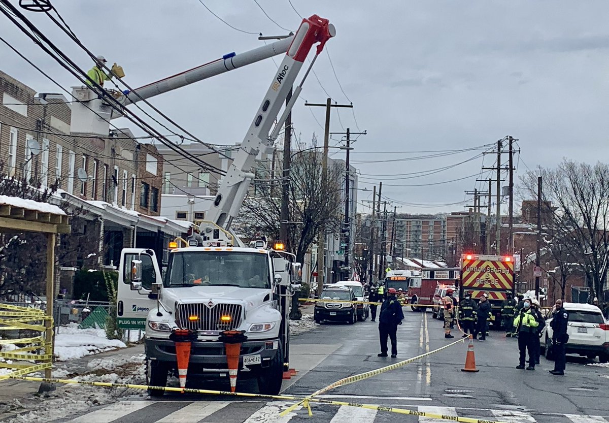 Structure 1600 block Good Hope Rd SE. DC firefighters are working with @PepcoConnect & @washingtongas to secure utilities. Adjacent construction  site also evacuated. @RedCrossNCGC has been notified of displaced residents.  