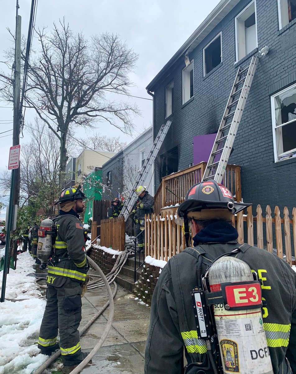 Working Fire 4200 block Edson Pl. NE. DC firefighters had fire 1st floor 2 story apartment building. 1 resident being transported with serious injuries. Fire knocked down. Checking for extension