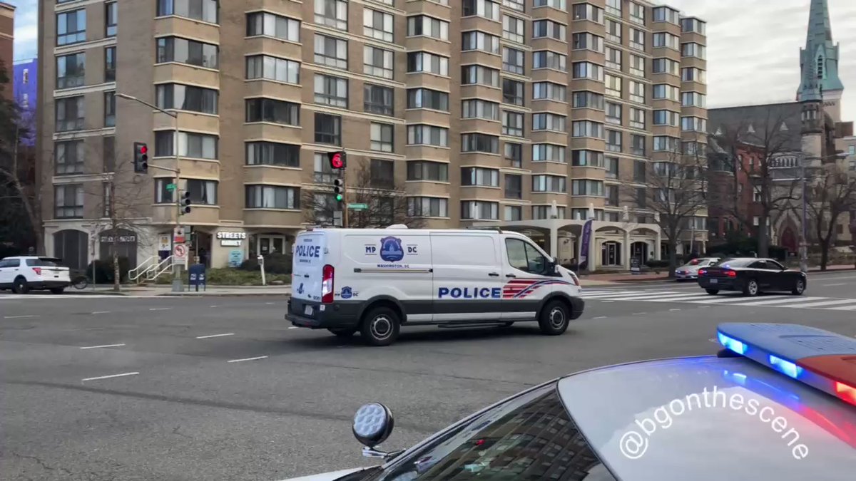 Police leaving the scene at Massachusetts & 13th, reopening the roadway after this morning's arrest of three climate activists here in Washington DC