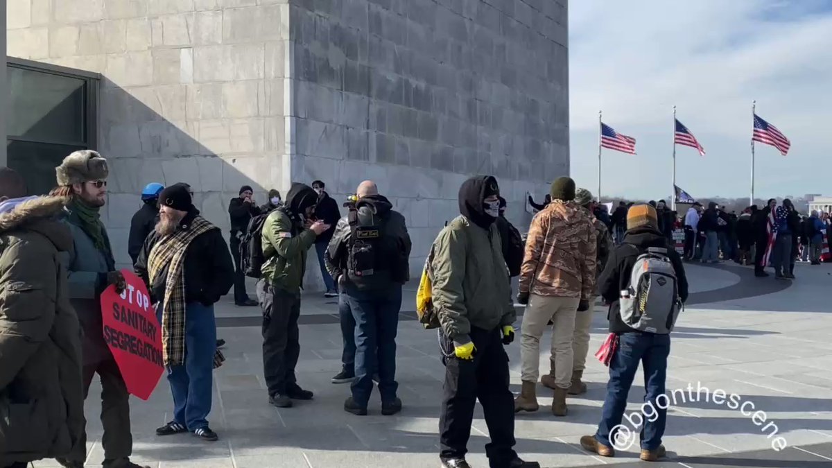 Proud Boys out at today's anti-mandate rally here in Washington DC