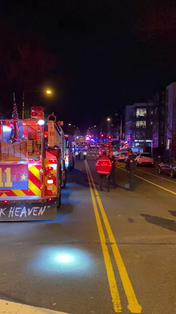 A DC police officer has been shot and has non-life-threatening injuries. The shooting occurred on Quincy St. The suspect fled into a residential building and is still there.