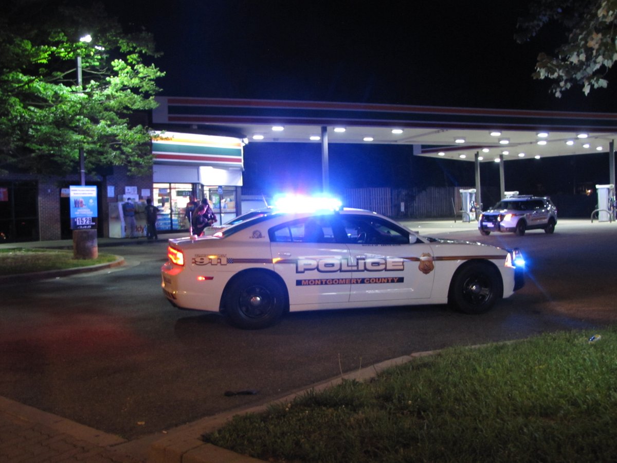 DOWNTOWN SILVER SPRING 7-11 SHOOTING: 7900 blk of Georgia Ave-- nobody found shot so far. The 7-Eleven pump as well as a car were struck by the gunfire. Several shell casings have been found in the parking lot 