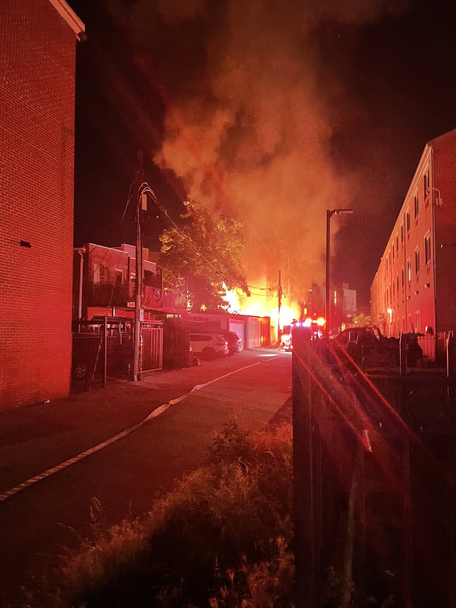 DC firefighters on scene of a garage fire that extended to an occupied 2-story rowhouse in the 1800 blk of 8th St NW. Fire is under control. 1 occupant self-evacuated. Crews assisted 1 neighbor out of another home. No injuries.