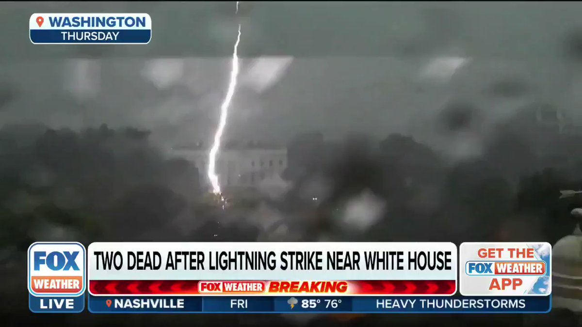 Two of the people injured by lightning y'day across from the White House have died