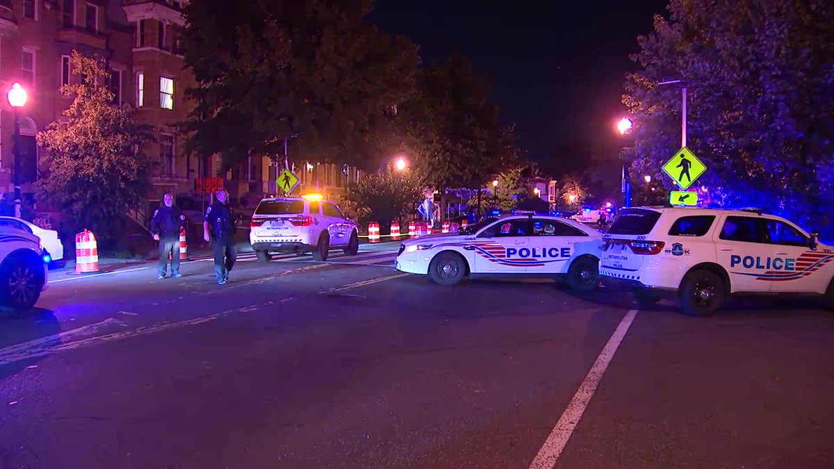 Authorities say a man is dead, and a woman has been hospitalized after a deadly double shooting overnight in Northwest D.C.