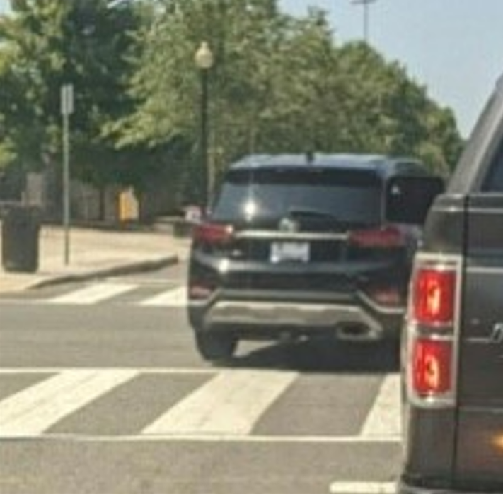 DC police share a suspect vehicle identified in a double fatal shooting investigation this afternoon in NW