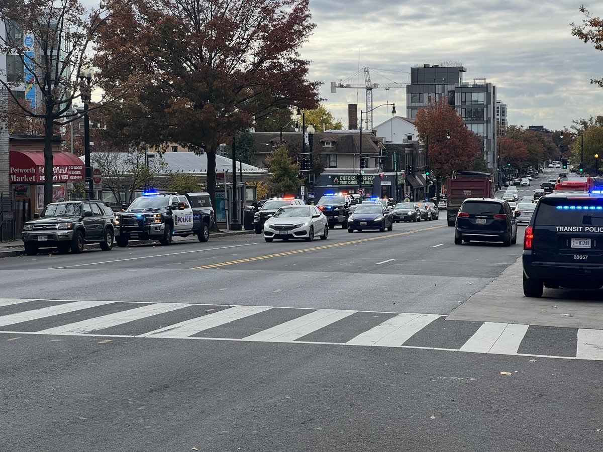 teenage boy was shot around 8:40 this morning on a metro train — this is the current scene at the Georgia Avenue-Petworth Station as police investigate.  Service on the green line between U Street and Ft. Totten is suspended; shuttle service in place