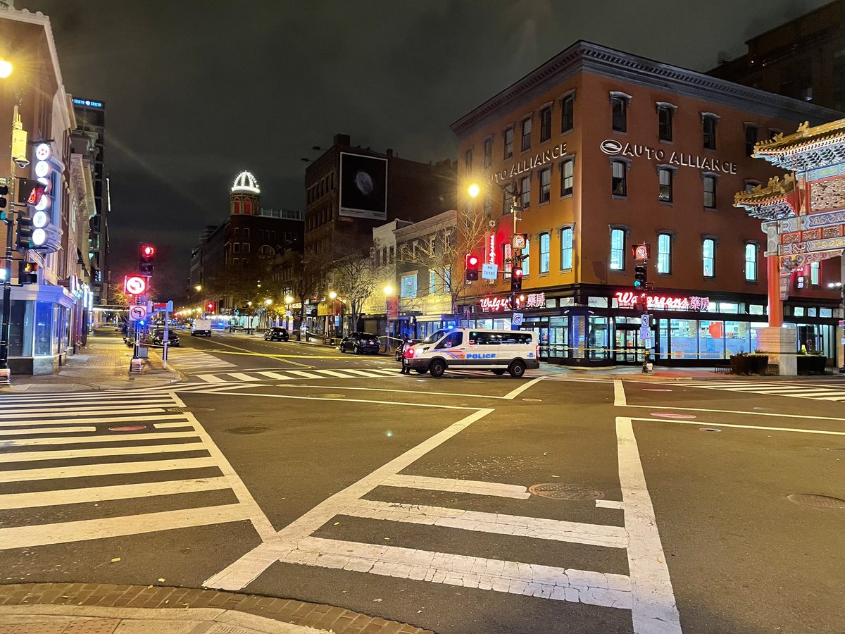 shooting at 7th & I St NW. 7th St shutdown between 8th & I St