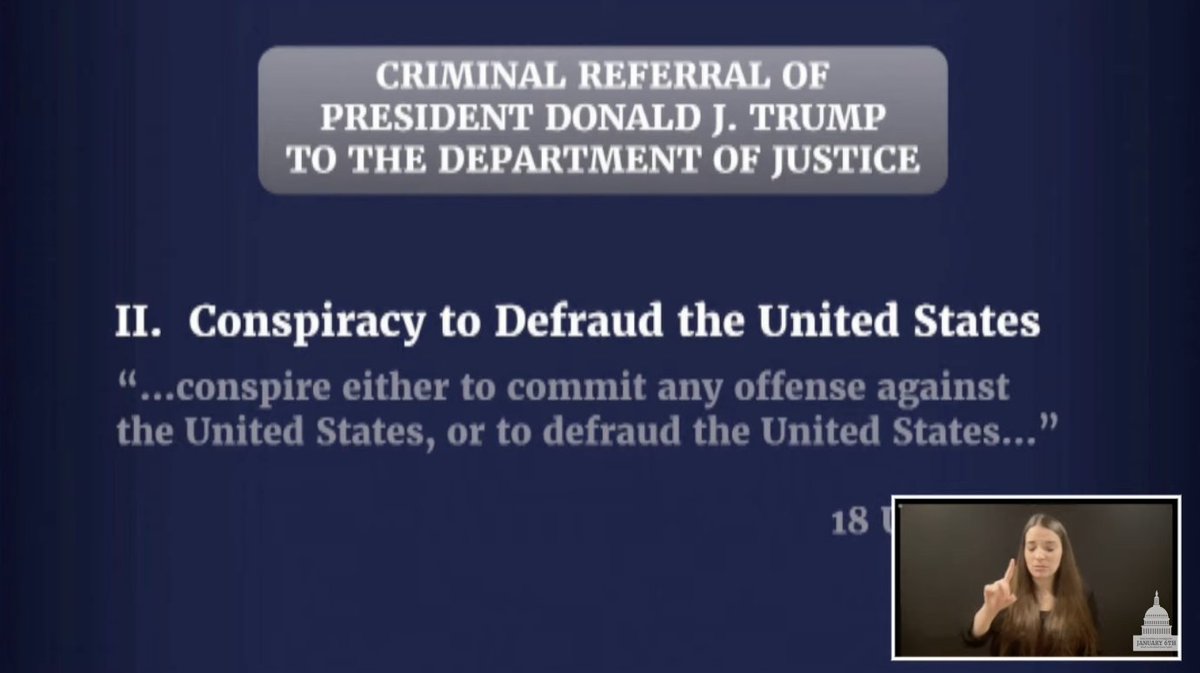 .@RepRaskin announces criminal referrals of Trump for: - obstruction of an official proceeding - conspiracy to defraud the United States  - conspiracy to make a false statement - incite, assist or aid or comfort an insurrection