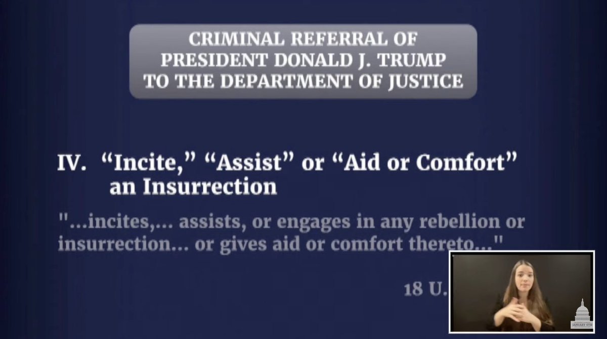 .@RepRaskin announces criminal referrals of Trump for: - obstruction of an official proceeding - conspiracy to defraud the United States  - conspiracy to make a false statement - incite, assist or aid or comfort an insurrection