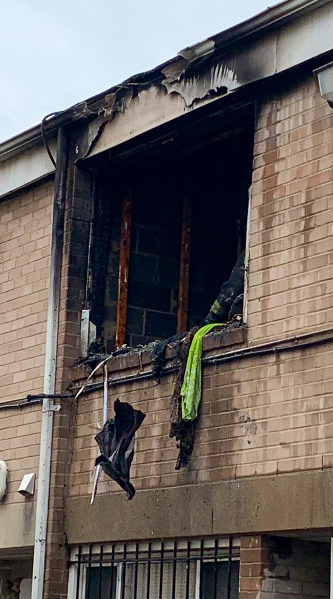 Box Alarm 5800 block Southern Ave SE. Fire 2nd floor 2 story end townhouse. Fire under control with no injuries. Notifying @RedCrossNCGC of 1 adult displacement. Operated in unified command with @PGFDNews. This fire was on the border between both jurisdictions. 