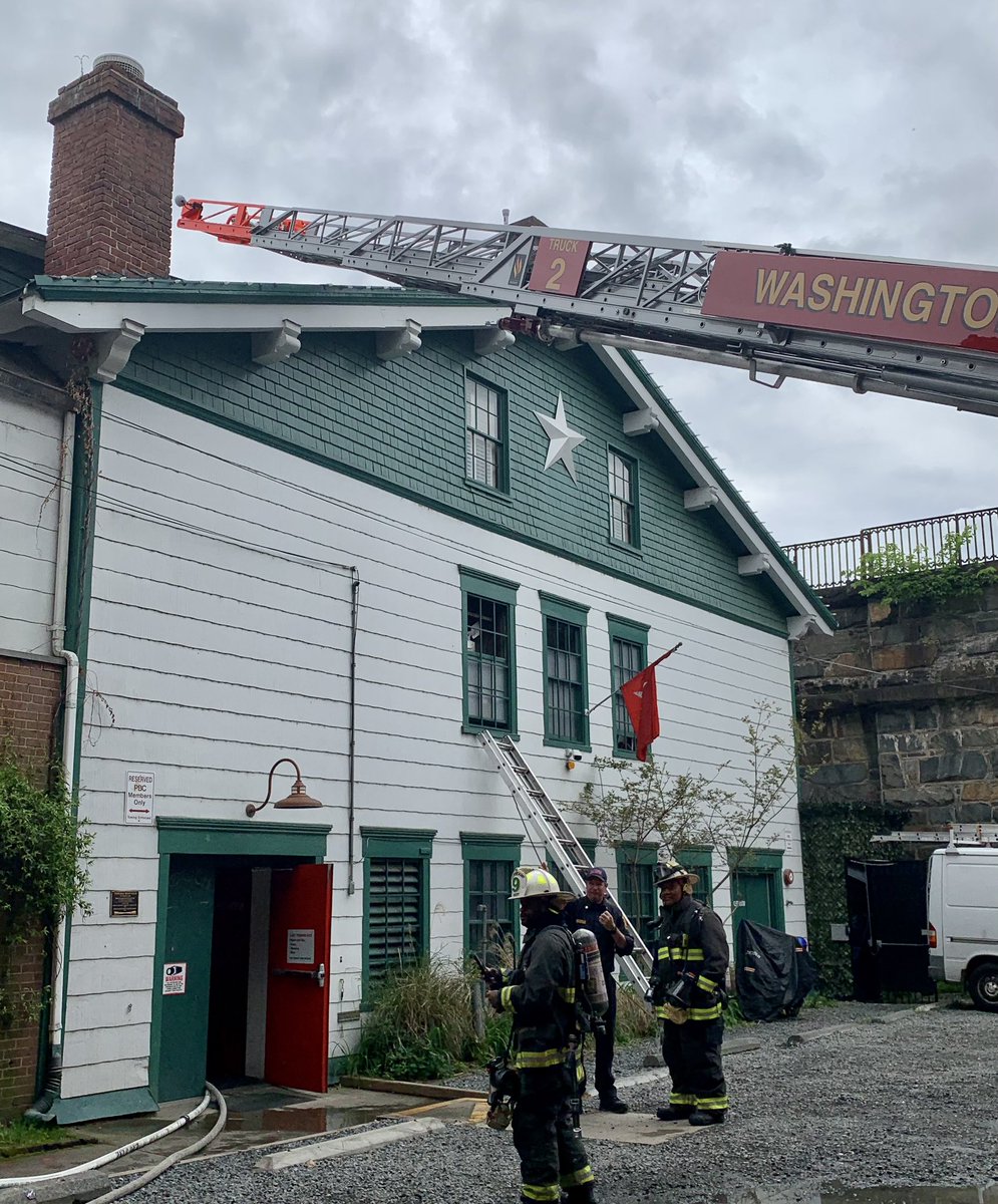 Fire Potomac Boat Club 3500 block Water St NW. Fire in 1st floor walls. All visible fire extinguished. Continue to open up and check for extension. No injuries. DC firefighters