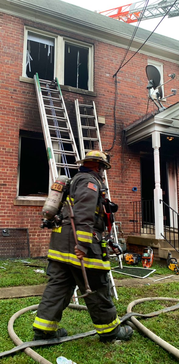 Working Fire 1600 block 17th St SE. Had large volume of fire 1st floor with some extension 2nd floor. 1 person rescued by ladder from 2nd floor and another rescued from behind window bars 1st floor. Fire knocked down. Checking for extension. DC firefighters