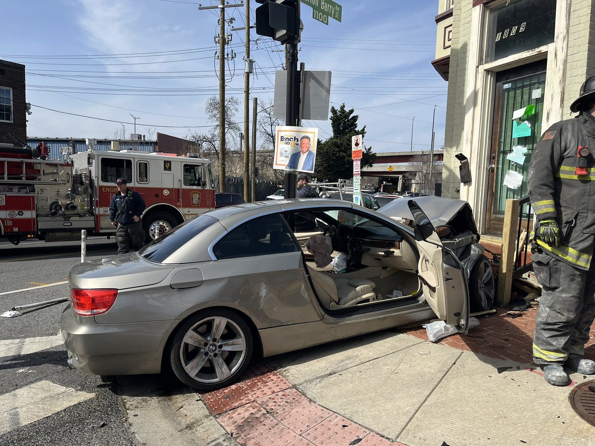 Police responded to a 3 vehicle traffic accident at Marion Barry Ave SE &amp; Martin Luther King Jr Ave SE at 1:08pm. There are 4 patients. 2 were evaluated and refused further treatment and 2 are being transported. 1 has serious injuries. 