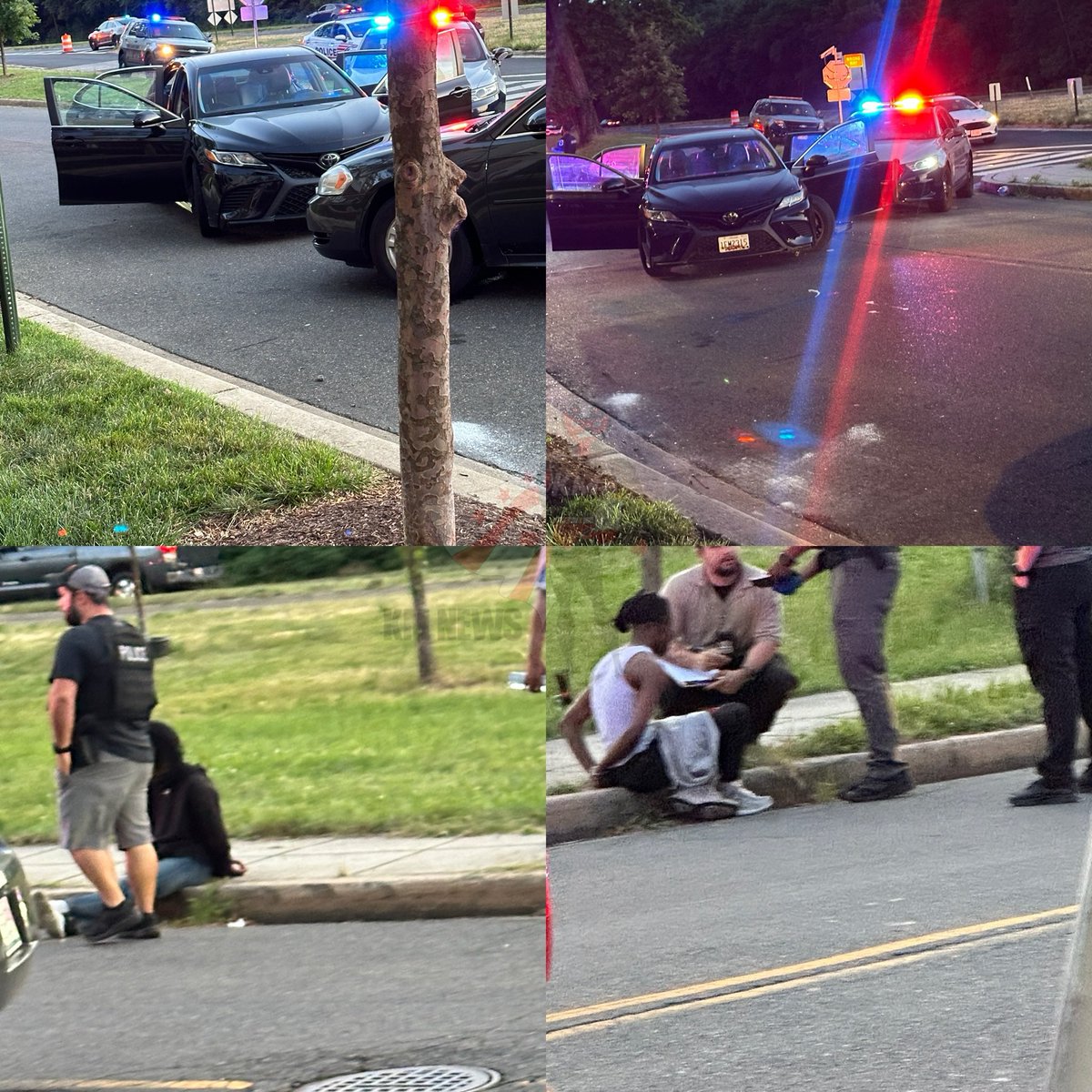 ANOTHER PURSUIT W/ BAILOUT and  ARRESTS MADE: Mpd along with Pgpd is on the scene of a pursuit after a carjacked vehicle out of MD wanted for ADW after a shooting in D.C was spotted near Branch Ave. the collision/ Bailout with 4 in Custody is at the 2800 Bl. Of  sheridan Rd S.E