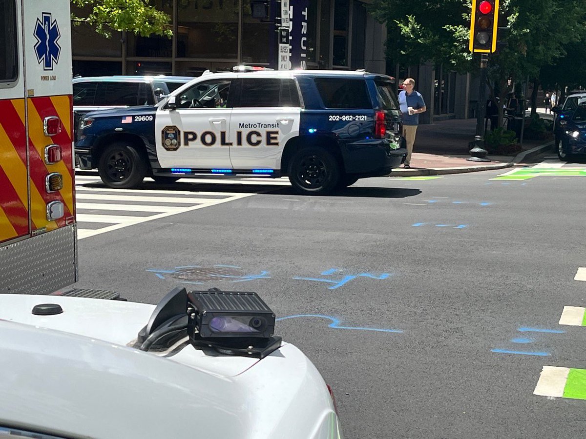 Metro Center Station, 600 block of 13th Street NW in DowntownDC. man stabbed in the chest on the metro platform. Suspect is in custody.   being assessed by EMS after being pepper sprayed. 