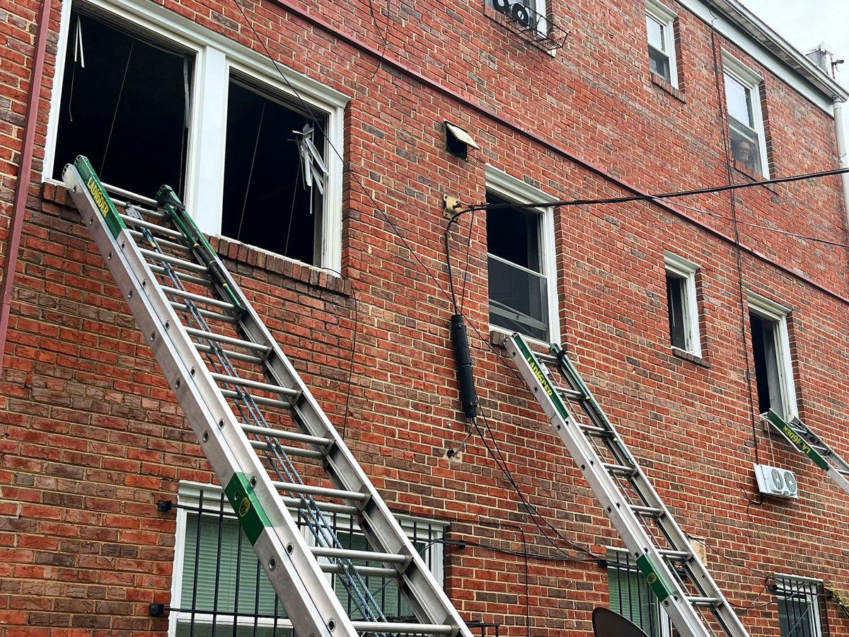 Box Alarm 1600 block 29th St SE. Fire 1 apartment in 3 story occupied building under control. Firefighters removed infant via ladder from 2nd floor window &amp; mom via interior. Both evaluated by EMS and  released on scene. Air unit &amp;amp; Fire investigator requested. DC firefighters