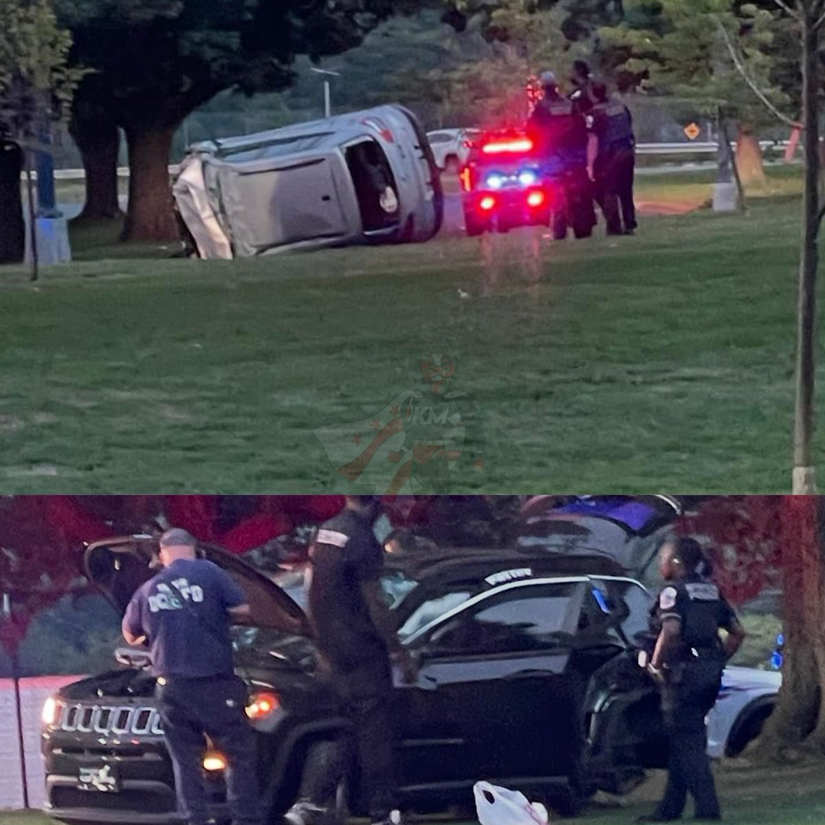 DC officers responded to a traffic collision at 2400 Bl. Of East Capitol Street N.E. Once on scene, they confirmed that it was a stolen Volkswagen stolen from Arlington Virginia that fled from officers earlier in 6D.  