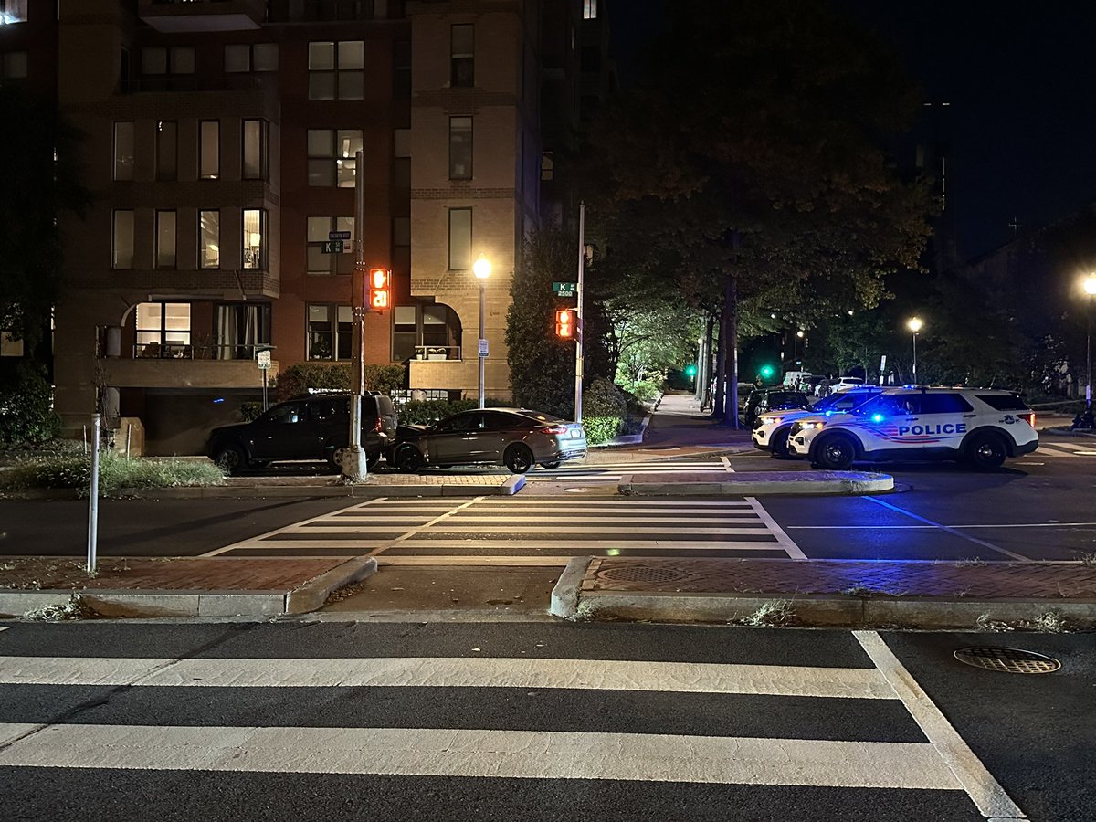 CRASH/BAILOUT IN NW DC: K Street & 25th Street Northwest— police & EMS arrived to the crash scene to find out the driver had already fled the scene. The parked car suffered heavy rear-end damage