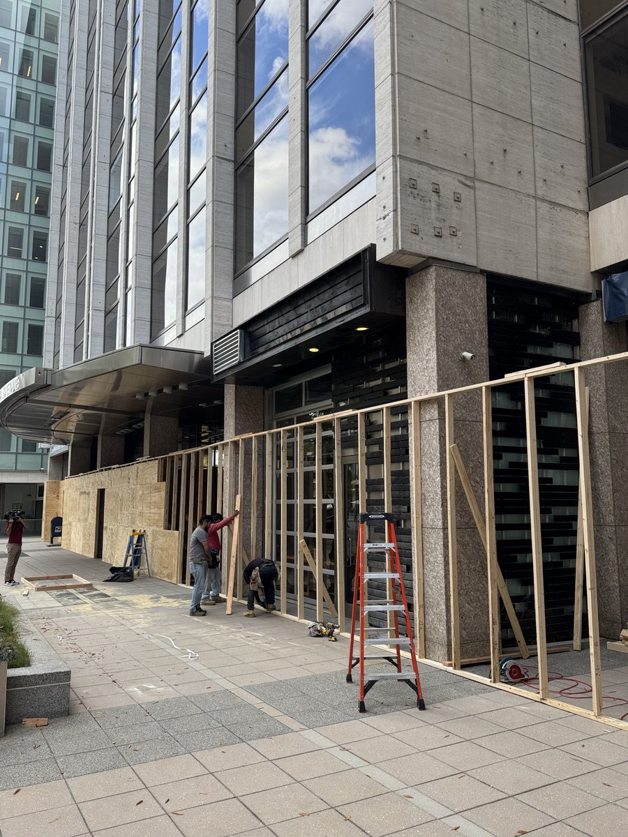 Buildings getting boarded up is a normal part of life in DC ~ no harm in preparing for what may come