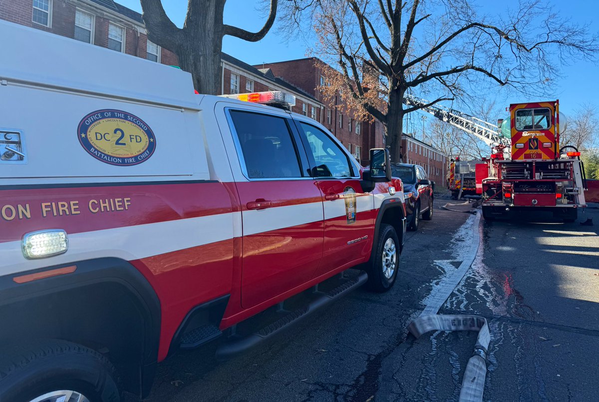 Box Alarm 4300 block of ML King Ave South-West Fire top floor apartment in 4 story occupied building. Fire under control with no injuries reported. Checking on displacements. Request air unit & . DC firefighters