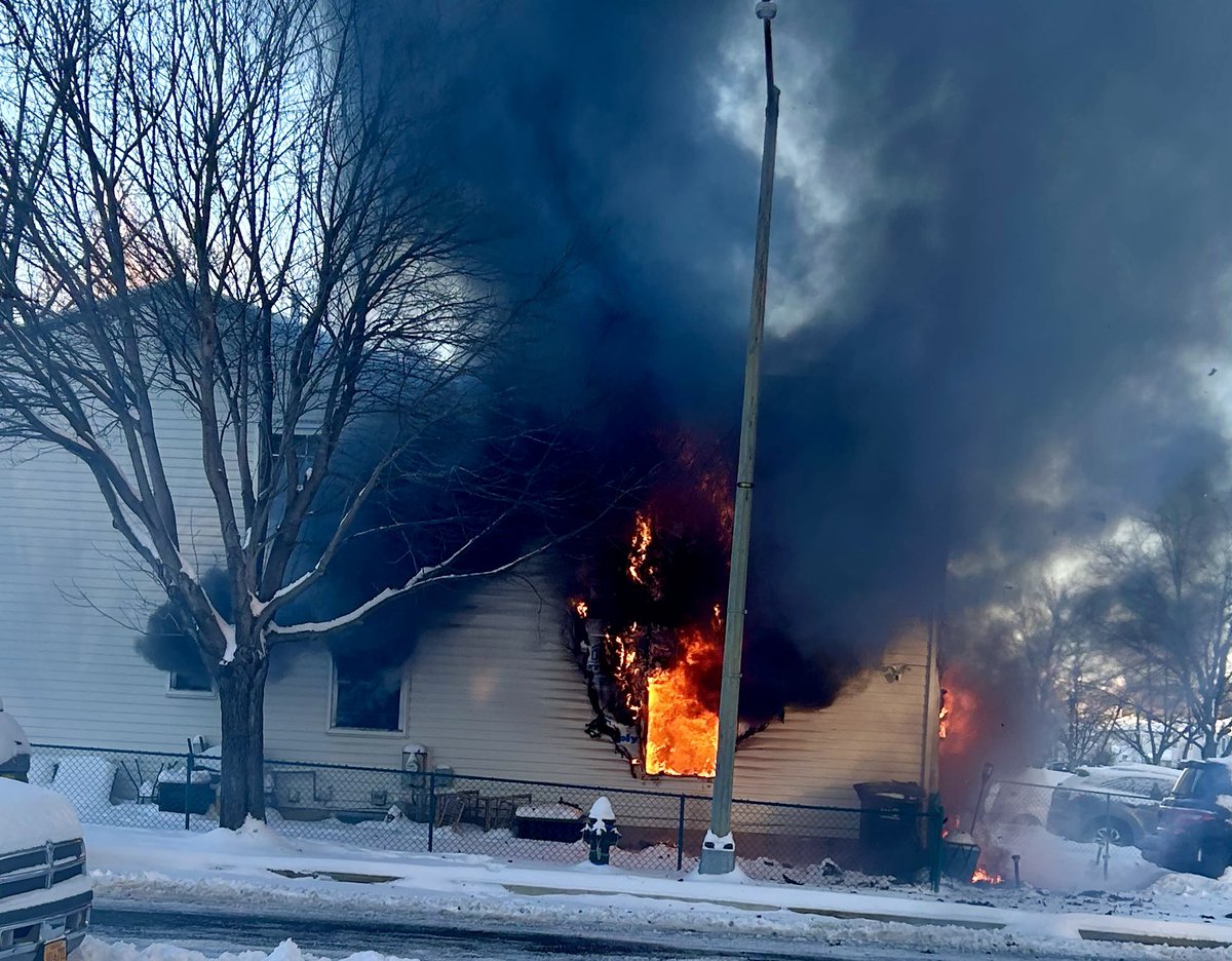 This was the scene in the 4300 block of Varnum Pl. NE as the first unit arrived at the house fire. The Hazmat Unit was later requested to secure lithium ion batteries exposed to the flames, but they are not believed to be the cause. DC firefighters