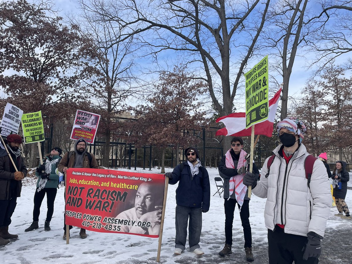 There’s a lot of focus on workers, immigration and Palestinian rights.  An anti-Trump protest is happening at Malcolm X Park. They’re rallying against several issues including what they’re calling Trump’s billionaire agenda. A mock guillotine also just showed up. The plan is for them to march down 16th