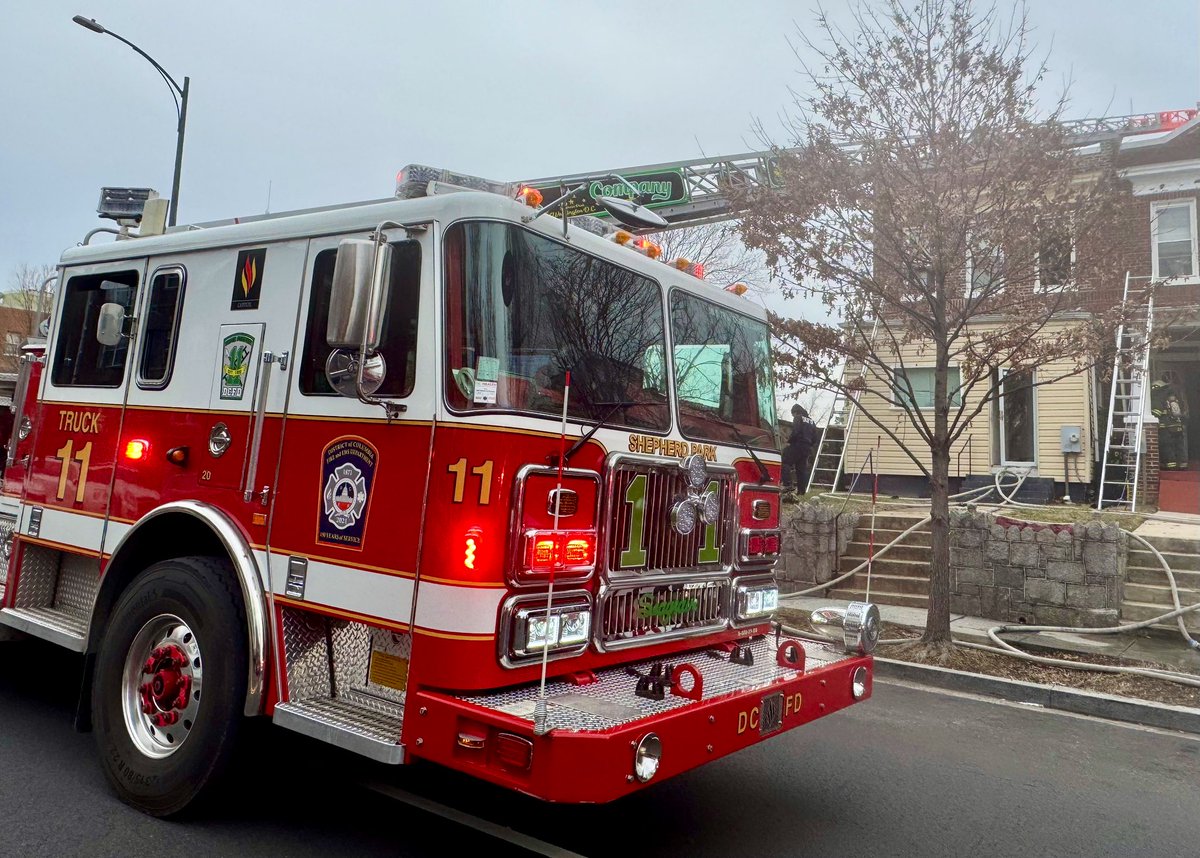 Fire 6600 block Ga. Ave NW. Fire basement 2 story semi-detached occupied dwelling. Fire contained to basement & under control. 1 firefighter evaluated by EMS & has returned to unit. Fire investigators on scene. Displacements are anticipated. DC firefighters