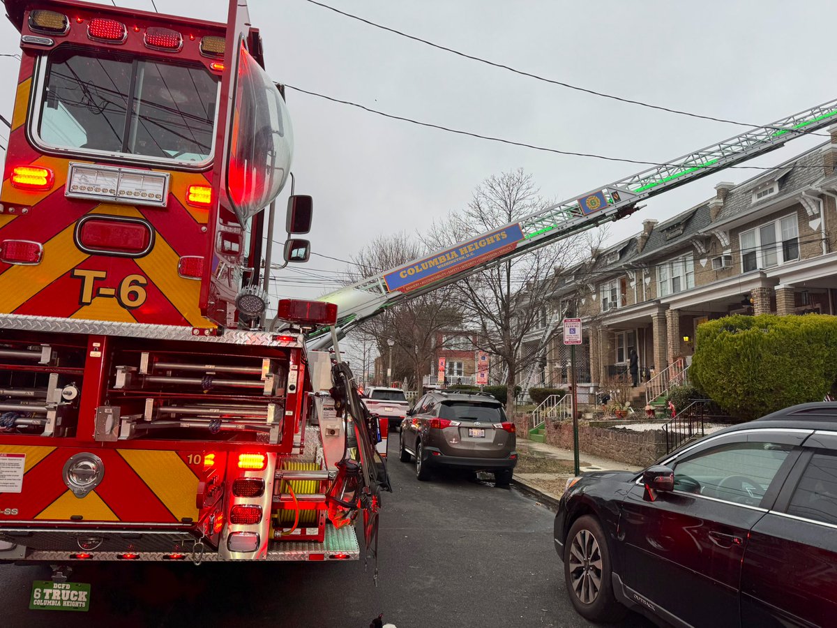 Box Alarm 600 block Emerson St NW. Fire actually on 2nd floor &  confined there with no further extension. Additional truck & air unit requested. Fire under control with no injuries. Request @RedCrossNCGC for 1 displacement. Fire investigators on scene. DC firefighters