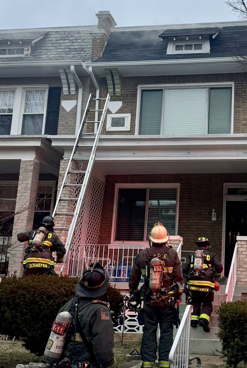 Box Alarm 600 block Emerson St NW. Fire actually on 2nd floor &  confined there with no further extension. Additional truck & air unit requested. Fire under control with no injuries. Request @RedCrossNCGC for 1 displacement. Fire investigators on scene. DC firefighters