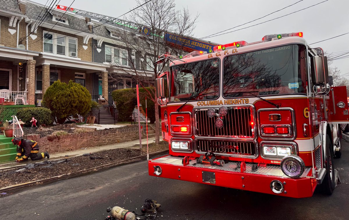 Box Alarm 600 block Emerson St NW. Fire actually on 2nd floor &  confined there with no further extension. Additional truck & air unit requested. Fire under control with no injuries. Request @RedCrossNCGC for 1 displacement. Fire investigators on scene. DC firefighters