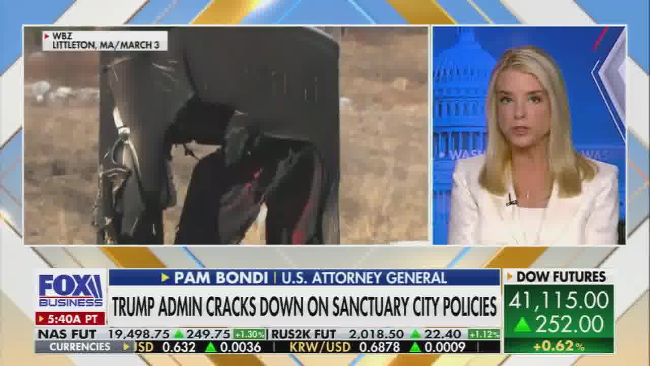 Pam Bondi: If you're gonna touch a Tesla, go to a dealership, do anything, you better watch out, because we're coming after you.