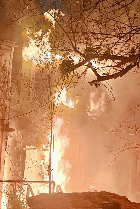 Conditions encountered  at the 2 Alarm fire 1800block 14th St SE. DC firefighters