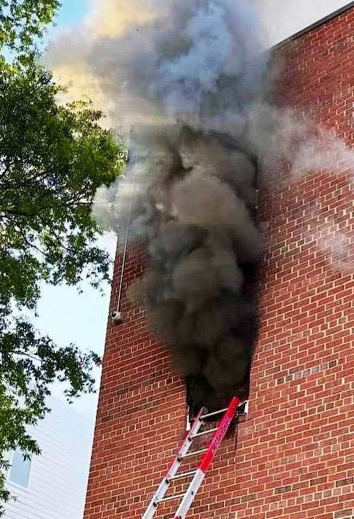 Firefighting operations at the Working Fire that took place on May 27th in the 1900 block of 16th St SE. DC firefighters