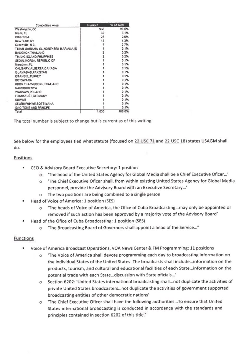 Trump admin formally notifies Congress it is planning to eliminate USAGM, leaving VoA with 11 positions only. “As a part of this process, USAGM should engage with the State Department based on the deletion of language services,” reads a letter 