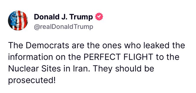 טראמפ: הדמוקרטים הם אלה שדלפו את המידע. יש להעמיד אותם לדין.