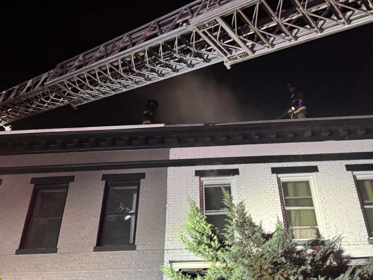 Working Fire: Unit Block of 15th Street NE a Two story row home with fire showing from basement upon arrival. All fire extinguished, working on hotspots