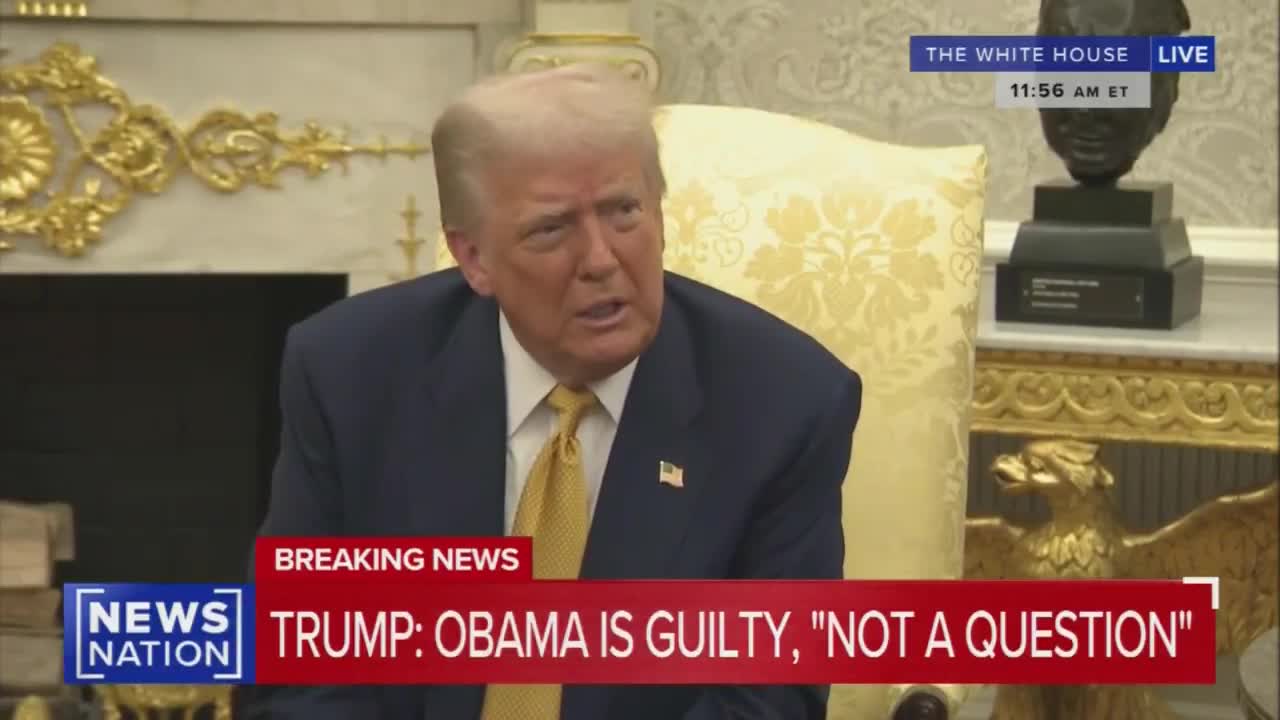 Trump: Barack Hussein Obama is the ringleader. Hillary Clinton was right there with him and so was Sleepy Joe Biden, Comey, Clapper. They tried to rig an election and they got caught. And then they did rig the election in 2020. And then because I knew I won that election by a lot, I did it a third time and I won in a landslide.
