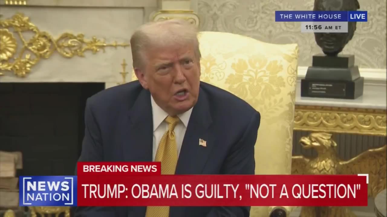 Trump: Barack Hussein Obama is the ringleader. Hillary Clinton was right there with him and so was Sleepy Joe Biden, Comey, Clapper. They tried to rig an election and they got caught. And then they did rig the election in 2020. And then because I knew I won that election by a lot, I did it a third time and I won in a landslide.