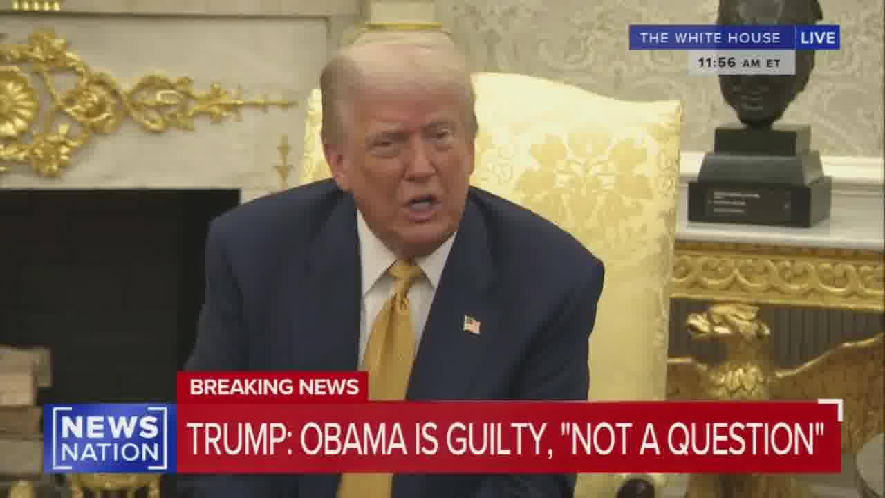 Trump: Barack Hussein Obama is the ringleader. Hillary Clinton was right there with him and so was Sleepy Joe Biden, Comey, Clapper. They tried to rig an election and they got caught. And then they did rig the election in 2020. And then because I knew I won that election by a lot, I did it a third time and I won in a landslide.