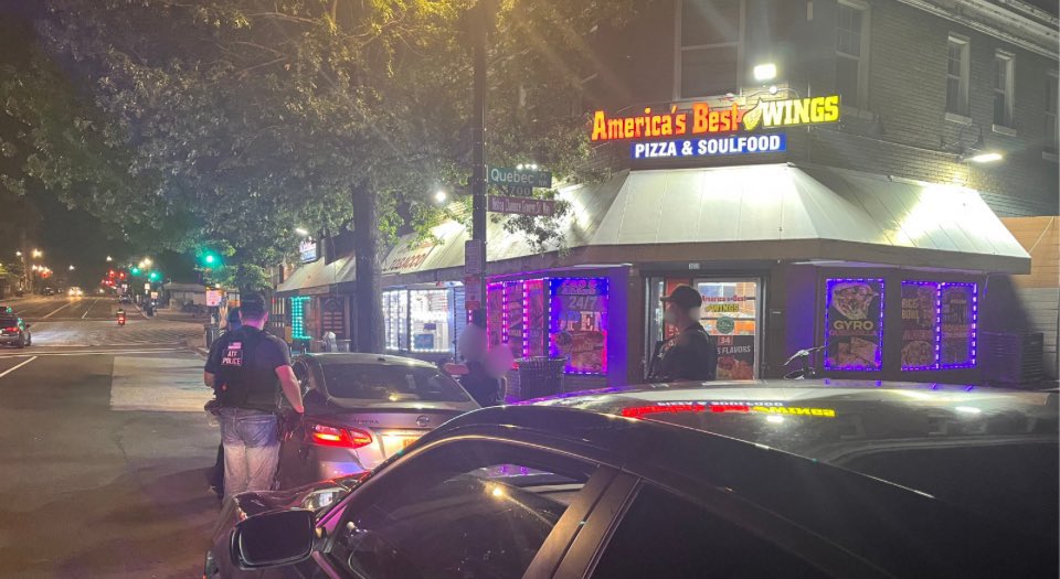 Federal police officers are out in the streets of Washington DC tonight under the ‘Make DC Safe Again’ initiative. Pictured are ATF agents & US Park police officers along Georgia Ave in Northwest DC