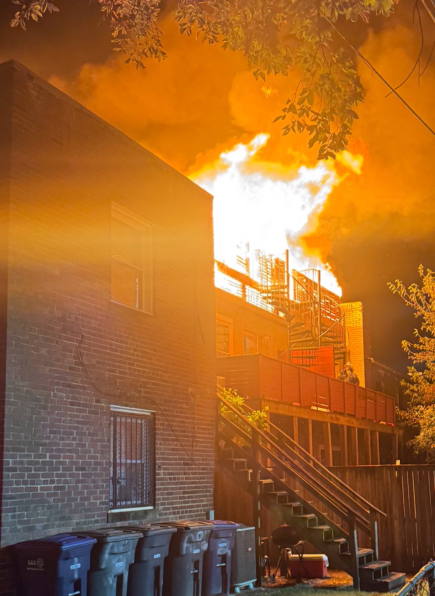 Conditions encountered on arrival at the  Box & Fire Task Force 4800 block 4th St NW. DC firefighters