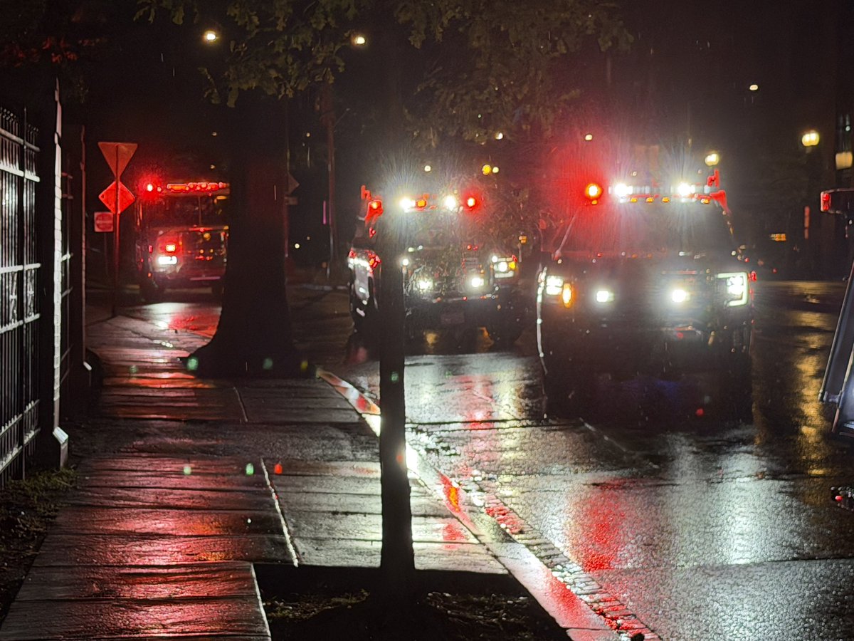 Box Alarm: 1100 Block of North Capitol Street NW - Nine story apartment building. Small fire in trash  compactor on first floor with no extension. Minor smoke conditions extended to second floors. Units ventilated and going in service shortly