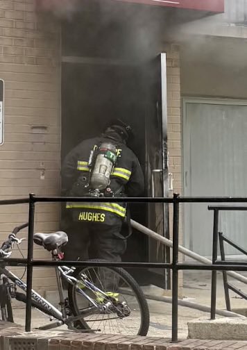 Firefighters from @dcfireems as they began their initial operations at the Working Fire in the unit block of Galveston St South-West DC firefighters