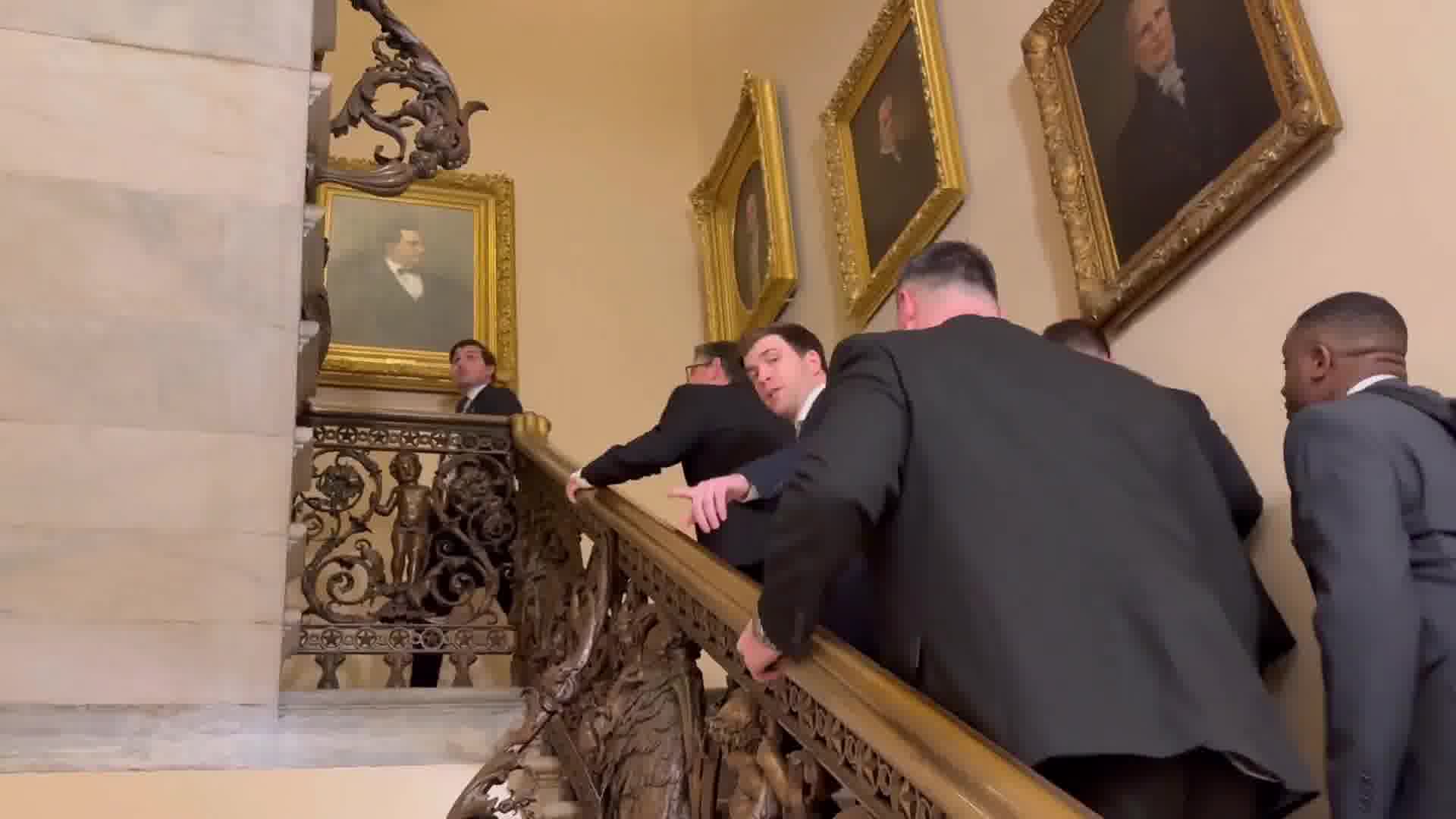 While leaving the State Dinner tonight at the White House, House Speaker Mike Johnson said he was “deeply disappointed” in the Senate’s decision to unanimously pass the bill calling for the release of the Epstein Files without the amendments he suggested earlier today alongside other House Republicans