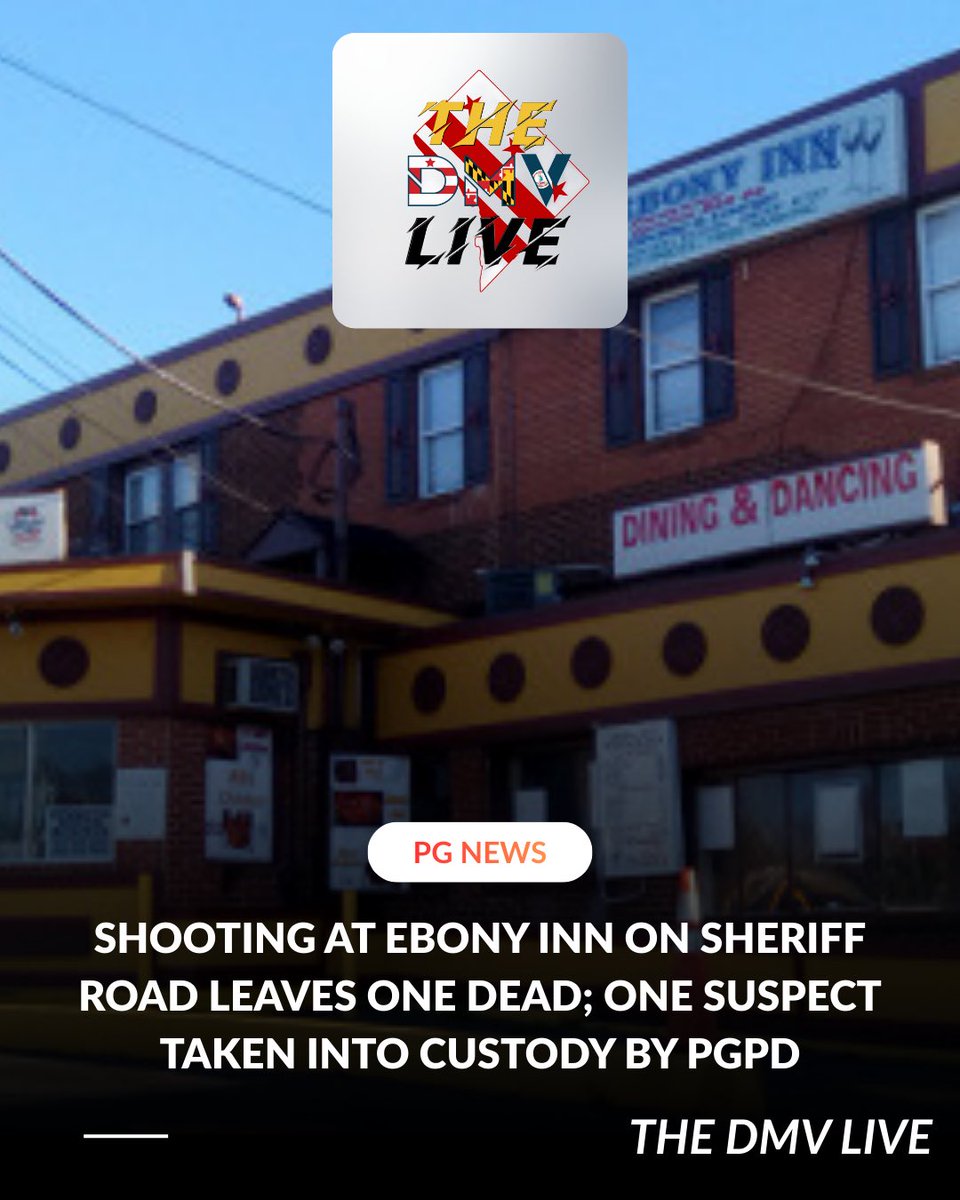 Police are investigating a fatal shooting at the Ebony Inn club on the 5300 block of Sheriff Road in Fairmount Heights, Maryland.  An adult male, reported to be an employee at the club, was pronounced dead on the scene ~12am. One person has been taken into custody