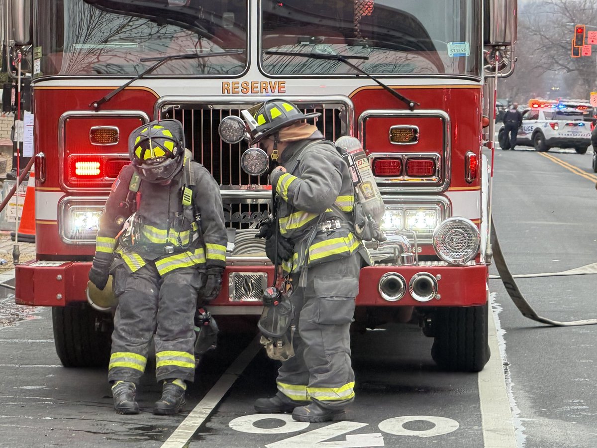 Working Fire:  - 800 Block of Upshur Street NWFire was located in a second floor apartment and on roof with minor extension to the roof of adjacent property. All fire is extinguished. One adult female transported with serious injuries